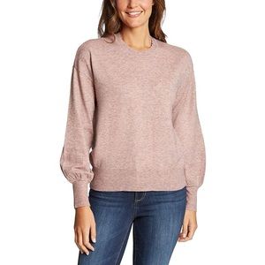 Ella Moss Women's Puff Sleeve Sweater Cloud Pink Sz XL